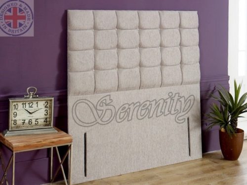 CUBE CHENILLE FLOOR STANDING HEADBOARD 50″ HIGH – ALL SIZES & COLOURS