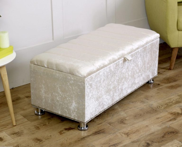 white ottoman toy box