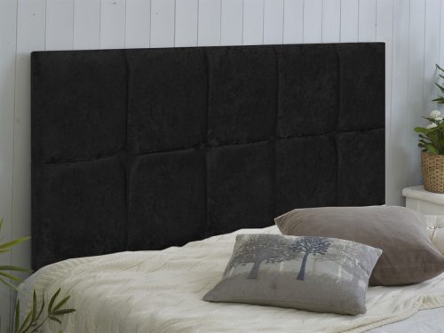 MONACO CRUSHED VELVET HEADBOARD IN PLAIN BUTTONS